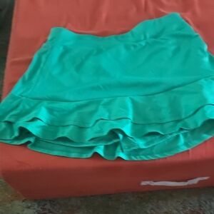 Green Ruffled Women's Skirt